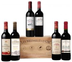 6 Flaschen goldprämierte Bordeaux-Weine in Holzkiste für 39,90€ mit Gutschein @weinvorteil.de