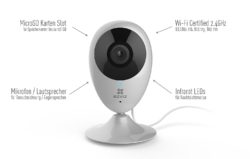 Amazon: EZVIZ C2C HD 720p WiFi Überwachungskamera mit Nachtsichtmodus mit Gutschein für nur 59,00 Euro statt 135,54 Euro bei Idealo