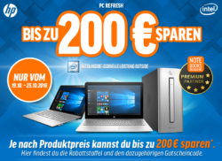 Bis zu 200 € Rabatt auf HP Notebooks und Desktop PC´s mit Gutscheincodes @Notebooksbilliger