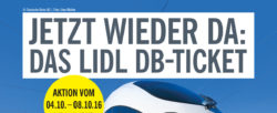 Lidl DB-Ticket: Zwei Fahrten im Fernverkehr der Deutschen Bahn für 49,90 €