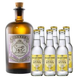 Mal was für Gin-Freunde: Monkey 47 Gin (1 Flasche 500ml) + 6 x Fever-Tree Indian Tonic Water für 32,90€ @gourmondo
