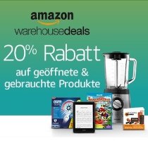 Amazon: 20% Rabatt auf Warehousedeals