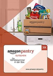 Amazon Prime: 2 x Amazon Pantry je 30 Euro Gutschein für nur je 20 Euro + gratis Adventskalender zum Befüllen ( Wert 25 Euro )