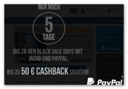 Black Friday bei Jacobs @ Bis zu 50€ Cashback mit Jacobs und PayPal sichern