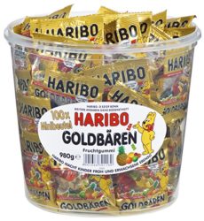 Haribo Goldbären 100 Minibeutel, 1er Pack (1 x 980 g Dose) für 6,95€ [idealo 18€] @Amazon