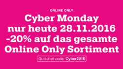 Nur heute 20% Rabatt auf alles mit Gutscheincode ohne MBW zum Cyber Monday @Mömax
