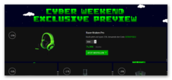 Razer Store: Cyber Weekend Exclusive Angebote – z.B. Razer Nabu Fitness-Tracker für 59,99 Euro [ Idealo 75,55 € ]