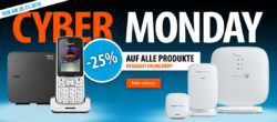 Zum Cyber-Monday 25% Rabatt auf alle Produkte mit Gutscheincode ohne MBW im Gigaset Online-Shop