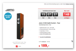 REdcoon: Jamo S 626 Apfel Dunkel – Paar für 189 Euro inkl. Versand [ Idealo 2x 164 Euro = 328 Euro ]