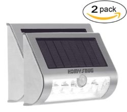 Amazon: 2 Stück HomySnug LED Outdoor Solarlampen mit Bewegungsmelder mit Gutschein für 21,09 Euro statt 36,50 Euro