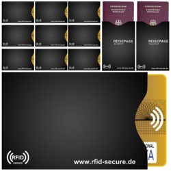 Amazon: RFID & NFC Schutzhüllen 12er Set (für Kreditkarte, EC-Karte und Reisepass) mit Gutschein für nur 0,89 Euro statt 11,89 Euro