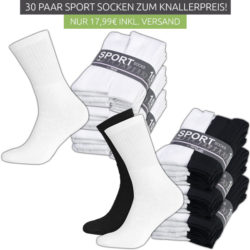 Outlet46: 30er Pack Sport Socks Sportsocken für nur 17,99 Euro statt 32,99 Euro bei Idealo