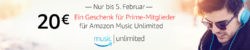 30 Tage Prime Music Probemitgliedschaft + 20 Euro Amazon Gutschein gratis dazu