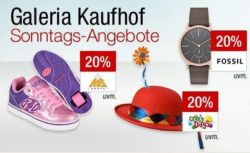 Galeria Kaufhof Sonntagsangebote: 20% Rabatt auf Uhren, LEGO Spielzug usw., z.B. LEGO Star Wars TIE Fighter für 174€ [idealo: 245€]