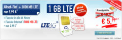 Handyflash: o2 Allnet-Flat + 1 GB Datenflat mit LTE für  5,99 Euro ( Anschlussgebührenerstattung
