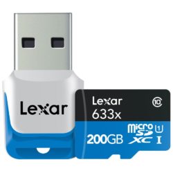 Lexar High-Performance microSDXC 633x 200GB USB 3.0 Reader Flash Speicherkarte für 66,99 € (76,99 € Idealo) @okluge.de