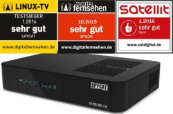 Spycat Linux E2 Sat HDTV Receiver mit Sat IP/Wifi/Bluetooth usw. für 99,99 € (145,90 € Idealo) @SN Multimedia