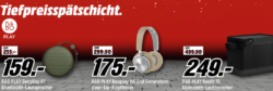 B&O PLAY Bluetooth Lautsprecher/Kopfhörer in der Tiefpreis-Spätschicht @Media-Markt z.B. Beoplay A1 Bluetooth Lautsprecher für 159 € (232,94...