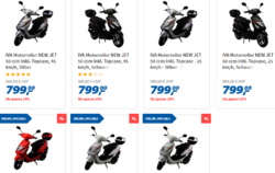 Versch. IVA Motorroller NEW JET 50 ccm inklusive Topcase 25 km/h bis 45 km/h für 799 € + 34,95 € VSK (999 € Idealo) @Real