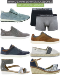 31 verschiedene Bruno Banani Schuhe und Accessoires ab 14,99€ inkl. Versand [idealo 39,24€] @Outlet46