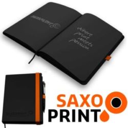 Blackbook ( edles Kunstleder mit schwarze Seiten ) inkl. Stift  von Saxoprint kostenlos bestellen @Saxoprint