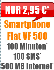 Handybude: Klarmobil (Vodafone-Netz) mit 100 Freiminuten & SMS + 500 MB für nur 2,95 Euro im Monat statt 9,95 Euro