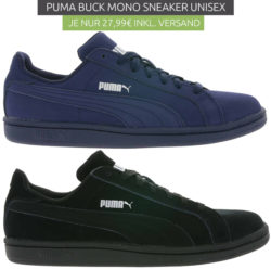 Outlet46: PUMA Smash Buck Mono Echtleder-Sneaker in 2 Farben für nur je 27,99 Euro statt 40,79 Euro bei Idealo