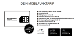 Besser-Mobile.de: o2 Allnet Flat+SMS Flat mit 3GB LTE  für rechnerisch 4,99 Euro mtl.