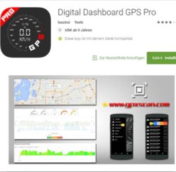 Google Play Store: Digital Dashboard GPS Pro App für Android kostenlos statt 0,66 Euro