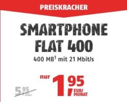Klarmobile: Telekom Flat mit 100 Frei-Min. + 400 MB Datenflat für 1,95 Euro mtl.