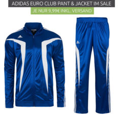 Outlet46: adidas Euro Club Trainingsjacke oder Hose für nur je 9,99 Euro statt 22,90 Euro bei Idealo