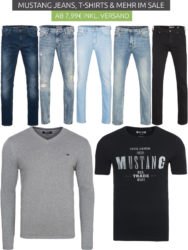 Outlet46: Mustang Sale mit T-Shirts und Schuhe für nur 7,99 Euro und Jeanshosen ab 29,99 Euro statt 49,99 Euro bei Idealo