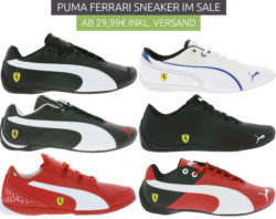 Outlet46: Verschiedene PUMA Ferrari Sneaker ab 29,99 Euro statt 64,99 Euro bei Idealo