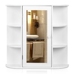 Amazon: HOMFA Landhaus Hängeschrank Spiegelschrank Weiß xxl mit Gutschein für nur 34,99 Euro statt 49,99 Euro
