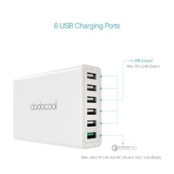 Amazon: Quick Charge 3.0 USB Ladegerät mit 6 Ports für 14,55€ statt 27,99€
