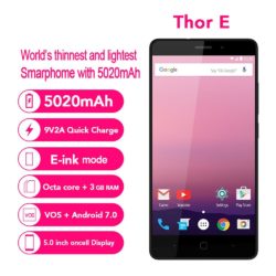 Amazon: Vernee Thor E 5″ Smartphone mit Android 7.0 & 5020mAh Akku für 99,27€ statt 135,99€ mit Gutschein [sonst 109,99€]