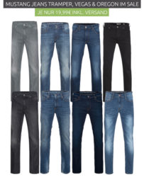 Outlet46: 120 verschiedene Mustang Jeans für nur je 19,99 Euro statt 47,99 Euro bei Idealo