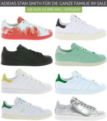 Outlet46: Verschiedene adidas Originals Stan Smith Sneaker für die ganze Familie ab 24,99 Euro statt 44,50 Euro bei Idealo