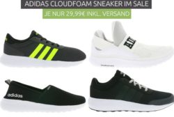 Versch. Adidas NEO Cloudfoam Swift Racer Sneaker für je 29,99€ inkl. Versand [idealo 42,23€] @Outlet46
