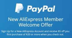 5$-Gutschein mit 20$ MBW für Neukunden bei PayPal Zahlung @Aliexpress