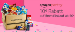 Amazon: 10 Euro Rabatt mit Gutschein auf Pantry-Einkauf ab 50 Euro MBW + versandkostenfrei statt 2,99 Euro