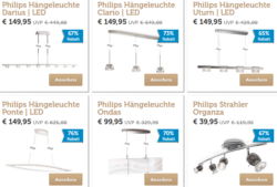 Bis zu 79% Rabatt im Philips Leuchten Flash-Sale @iBOOD z.B. Philips Hängeleuchte Ondas für 108,90 € (192,68 € Idealo)