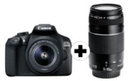 Canon EOS 1300D Kit 18-55 mm + 75-300 mm Spiegelreflexkamera für 399€ [idealo 519€] @MediaMarkt