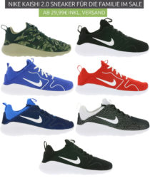 Outlet46: Nike Kaishi 2.0 Sneaker ab 29,99€für Kinder und 37,99€ für Herren z.B. Nike Kaishi 2.0 für 37,99 Euro statt 42 Euro bei Idealo