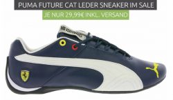 Outlet46: PUMA Future Cat Leather SF 10 Herren Echtleder-Sneaker Blau für nur 29,99 Euro statt 52,99 Euro bei Idealo