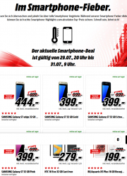Smartphone-Fieber @Media-Markt z.B. SAMSUNG Galaxy S7 32GB in 5 Faben für 399 € (459 € Idealo)