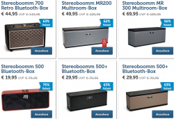Stereoboomm Bluetooth Boxen und Kopfhörer mit bis zu 75% Rabatt im Flash-Sale @iBOOD z.B. HP600 Bluetooth-Kopfhörer für 45,90 € (109,99 € Idealo)