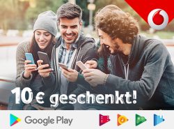 Vodafone: 10 Euro Gutschein für Google Play für Vodafone Kunden