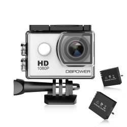 Amazon – DBPOWER Action-Kamera 1080P HD 12MP KIT mit 2 Akkus und Zubehör durch Gutscheincode für 29,99€ statt 48,99€