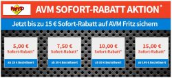 Bis zu 15€ Rabatt auf Fritz!AVM Produkte @Digitalo, z.B. AVM FRITZ!WLAN Repeater 310 für 24€